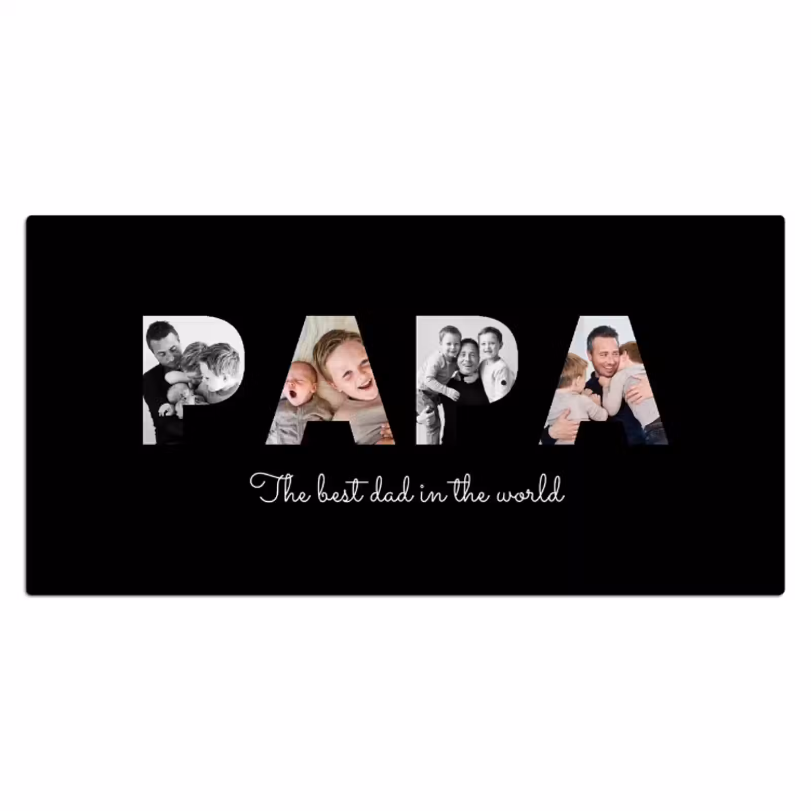 Bureau onderlegger - Papa met zwarte achtergrond — 1