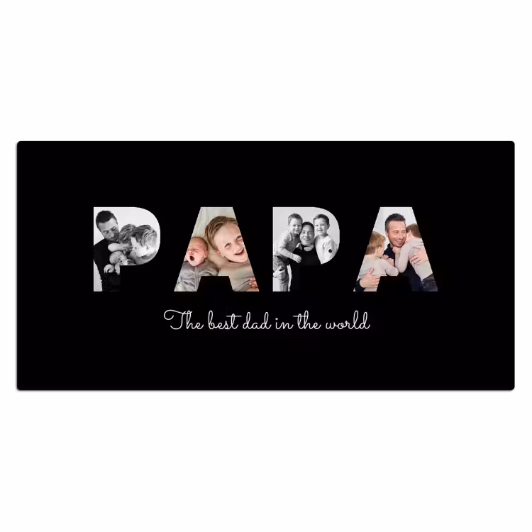 Bureau onderlegger - Papa met zwarte achtergrond — 1
