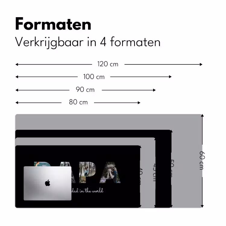 Bureau onderlegger - Papa met zwarte achtergrond — 6