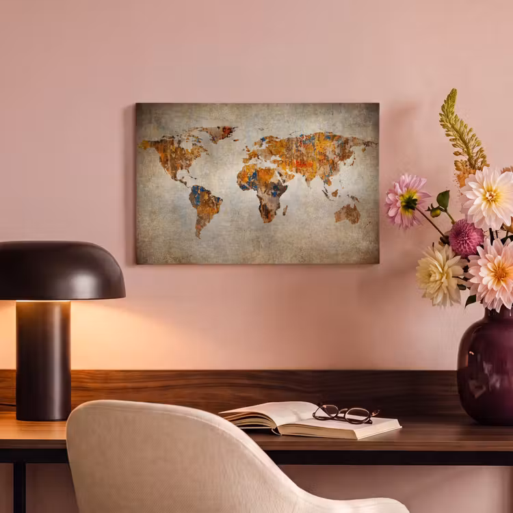 Canvas schilderij - Wereldkaart - Vintage - Abstract - Kinderen - Jongens - Meisjes — 6