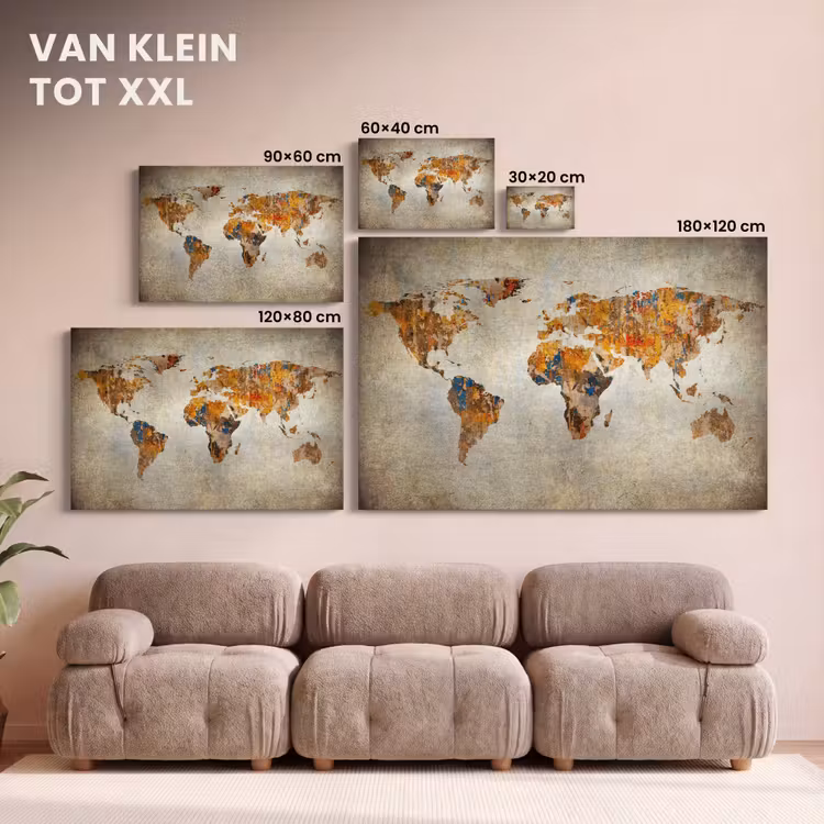 Canvas schilderij - Wereldkaart - Vintage - Abstract - Kinderen - Jongens - Meisjes — 8