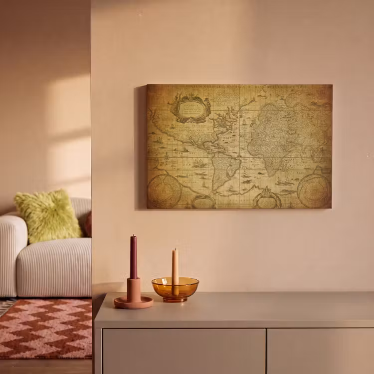 Canvas schilderij - Wereldkaart - Vintage - Geschiedenis - Kinderen - Jongens - Meisjes — 2