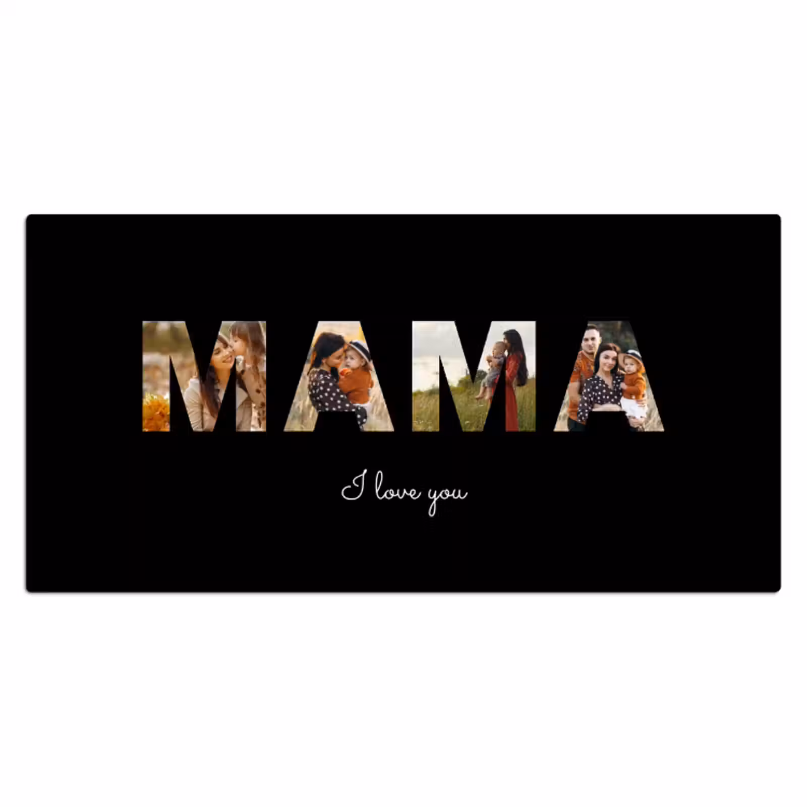 Bureau onderlegger - Mama met zwarte achtergrond — 1