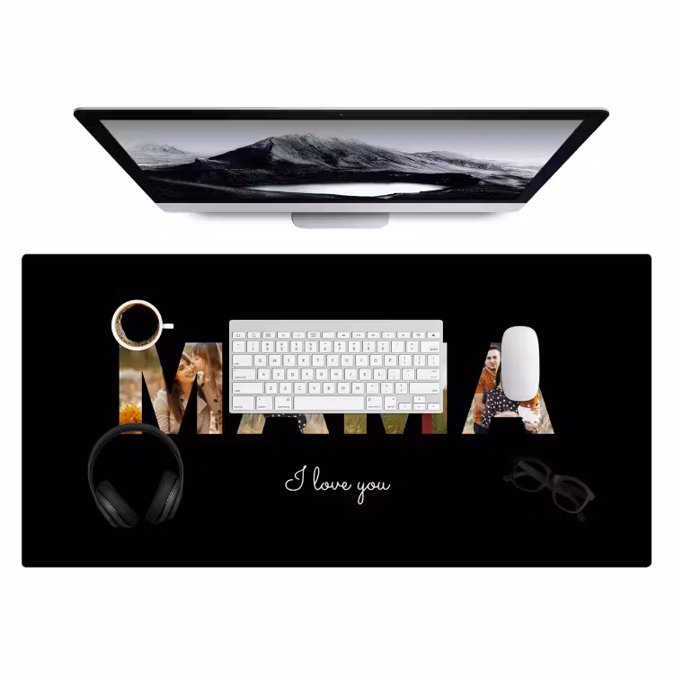 Bureau onderlegger - Mama met zwarte achtergrond — 2