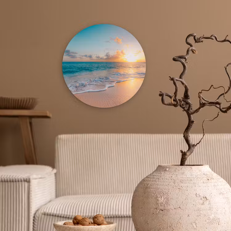 Muurcirkel - Zonsondergang - Strand - Zee - Zomer - Blauw — 2