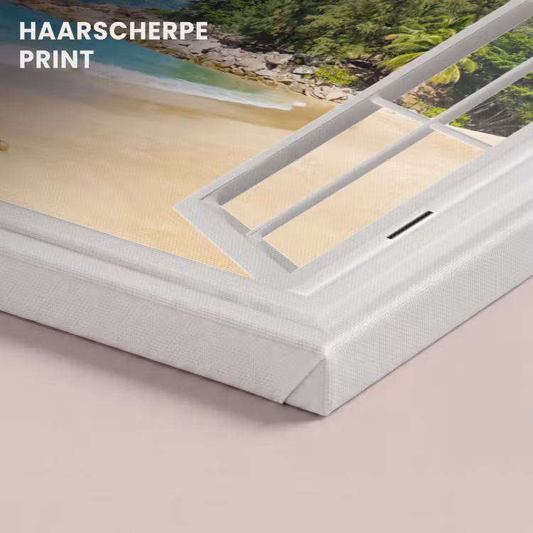 Canvas schilderij - Doorkijk - Water - Strand — 5
