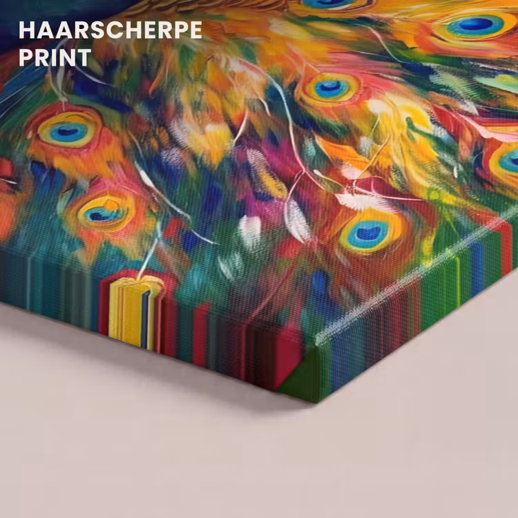 Canvas schilderij - Pauw - Dieren - Schilderij - Regenboog — 5