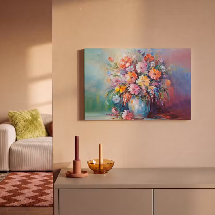 Canvas schilderij - Bloemen - Kunst - Schilderij - Lente - Boeket — 2