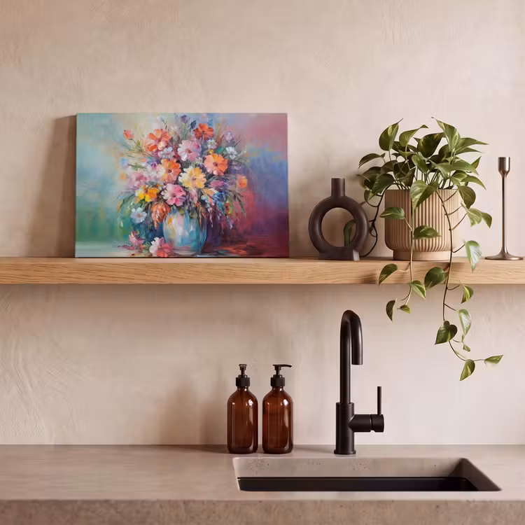 Canvas schilderij - Bloemen - Kunst - Schilderij - Lente - Boeket — 4