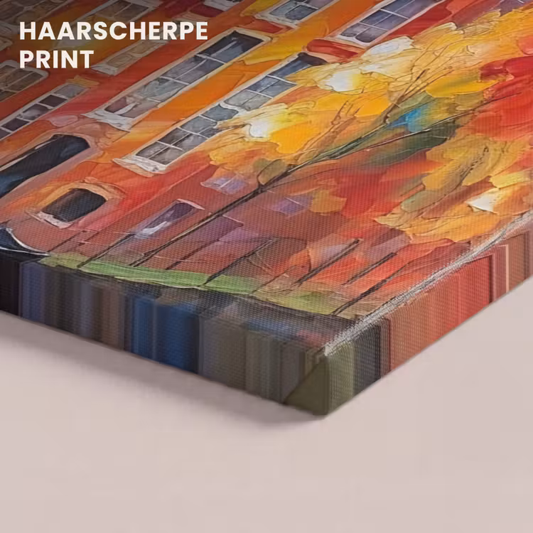 Canvas schilderij - Grachtenpanden - Kunst - Schilderij - Amsterdam — 5