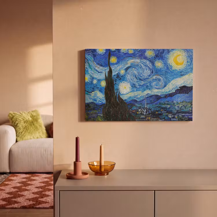 Canvas schilderij - De sterrennacht - Vincent van Gogh — 2