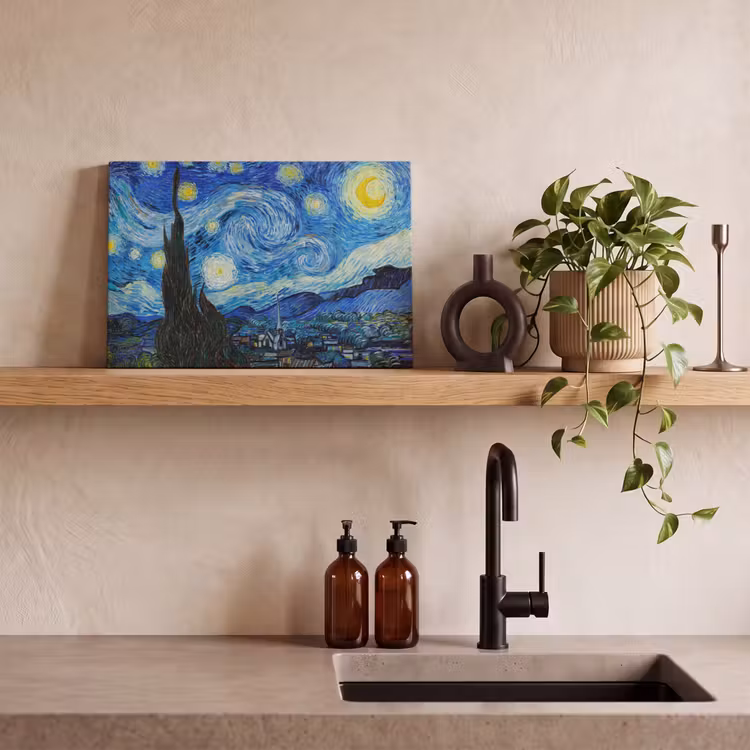 Canvas schilderij - De sterrennacht - Vincent van Gogh — 4