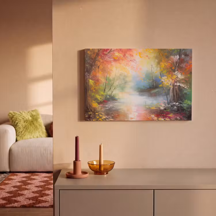 Canvas schilderij - Landschap - Olieverf - Kleurrijk - Natuur — 2