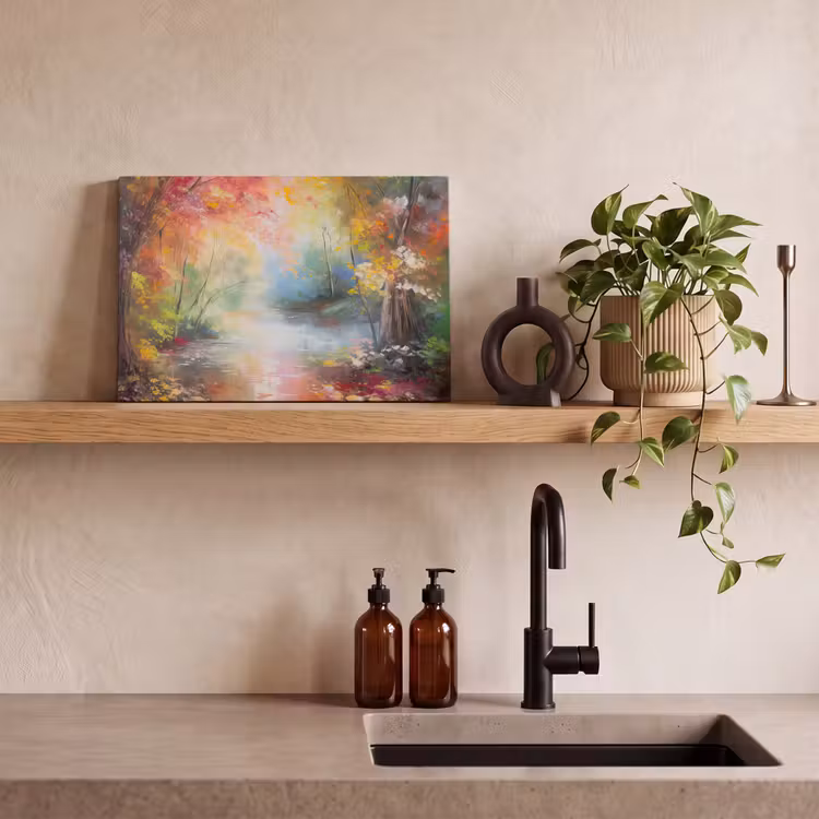 Canvas schilderij - Landschap - Olieverf - Kleurrijk - Natuur — 4