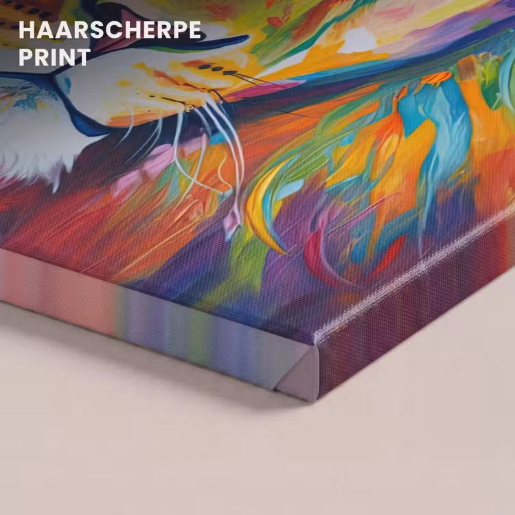 Canvas schilderij - Leeuw - Dieren - Olieverf - Regenboog — 5