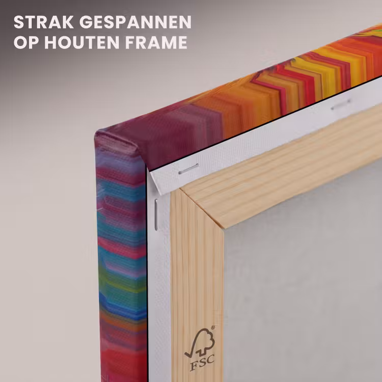 Canvas schilderij - Leeuw - Dieren - Olieverf - Regenboog — 7