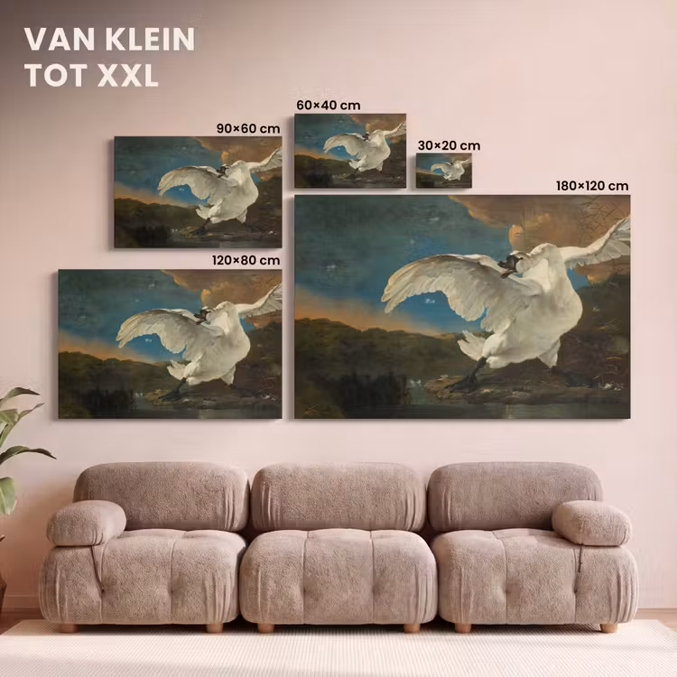 Canvas schilderij - Zwaan - Oude meesters - Jan Asselijn — 8