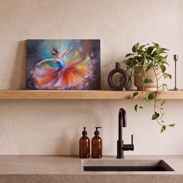 Canvas schilderij - Schilderij - Olieverf - Dans - Ballerina — 4