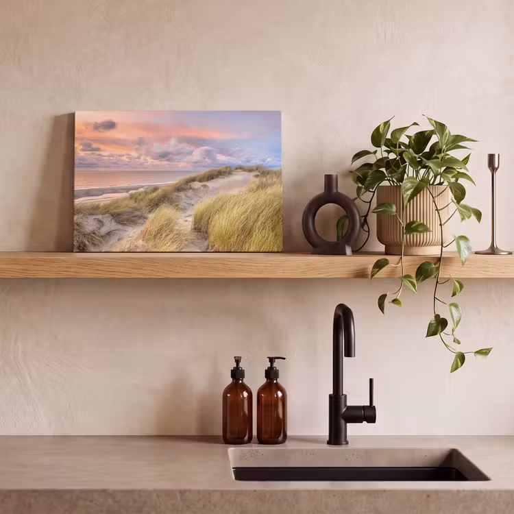 Canvas schilderij - Strand - Zee - Duin - Zonsondergang — 4