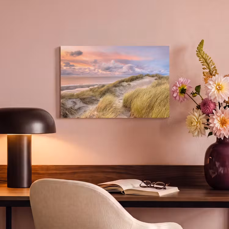 Canvas schilderij - Strand - Zee - Duin - Zonsondergang — 6