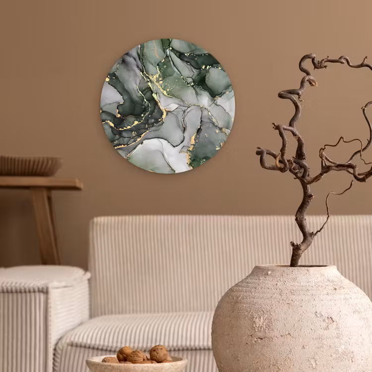 Muurcirkel - Luxe - Marmer - Groen — 2