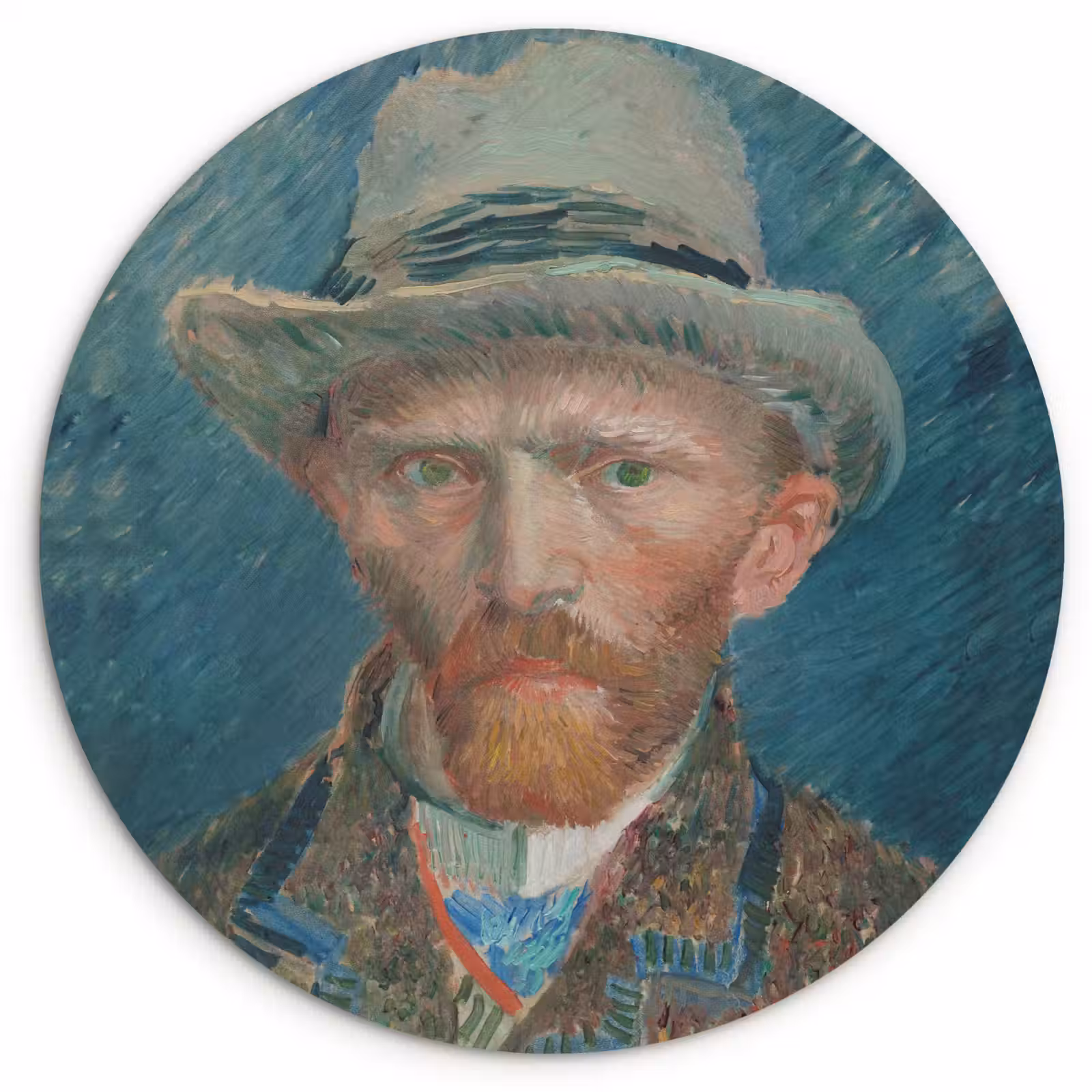 Muurcirkel - Zelfportret 1887 - Schilderij van Vincent van Gogh — 1