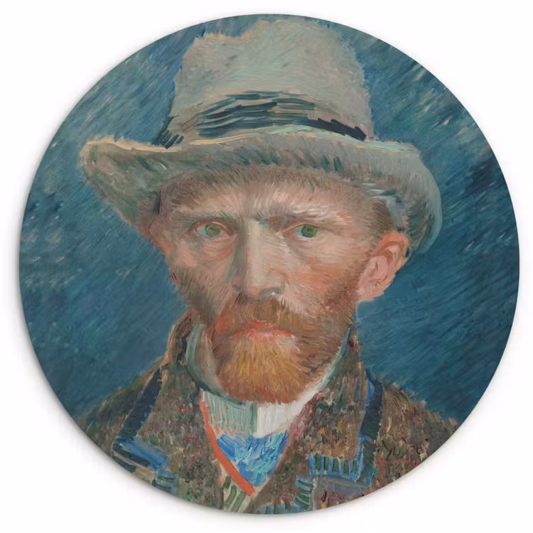 Muurcirkel - Zelfportret 1887 - Schilderij van Vincent van Gogh — 1
