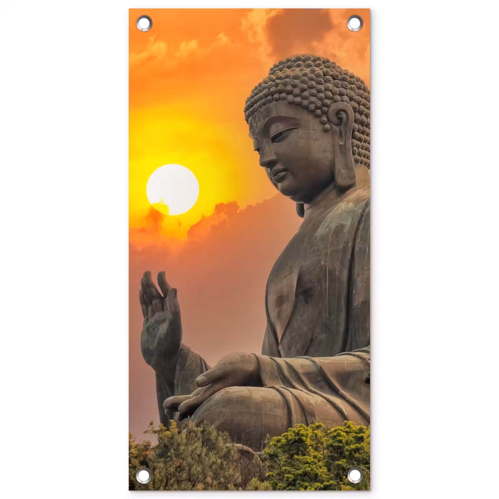 Tuinposter - Boeddha bij zonsondergang — 1