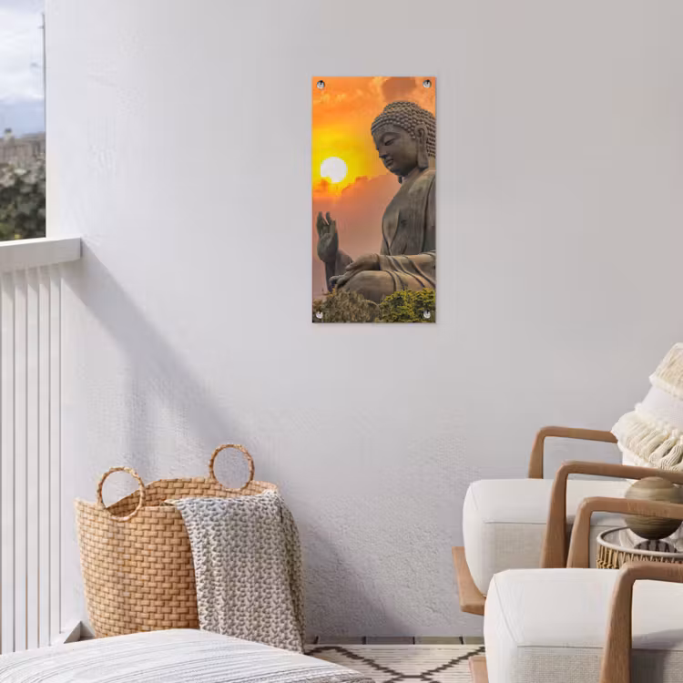 Tuinposter - Boeddha bij zonsondergang — 3