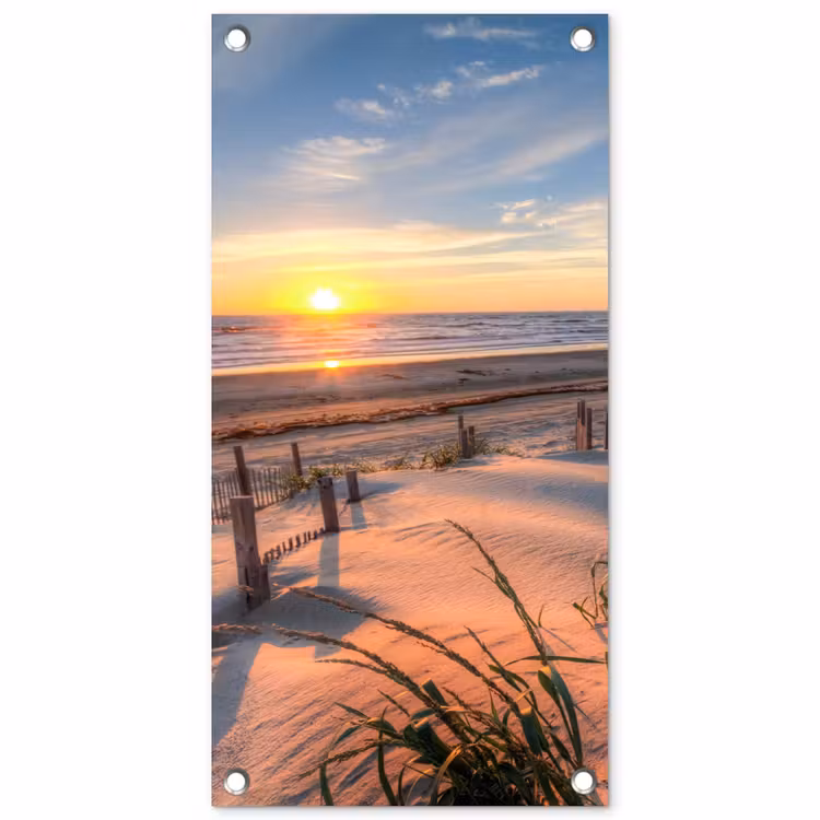 Tuinposter - Zandpad bij Zonsondergang — 1