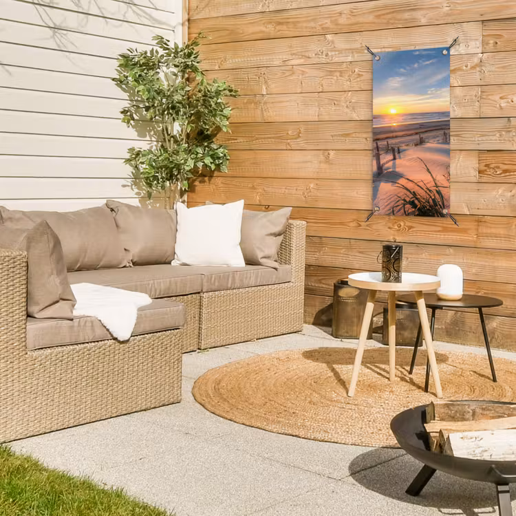 Tuinposter - Zandpad bij Zonsondergang — 4