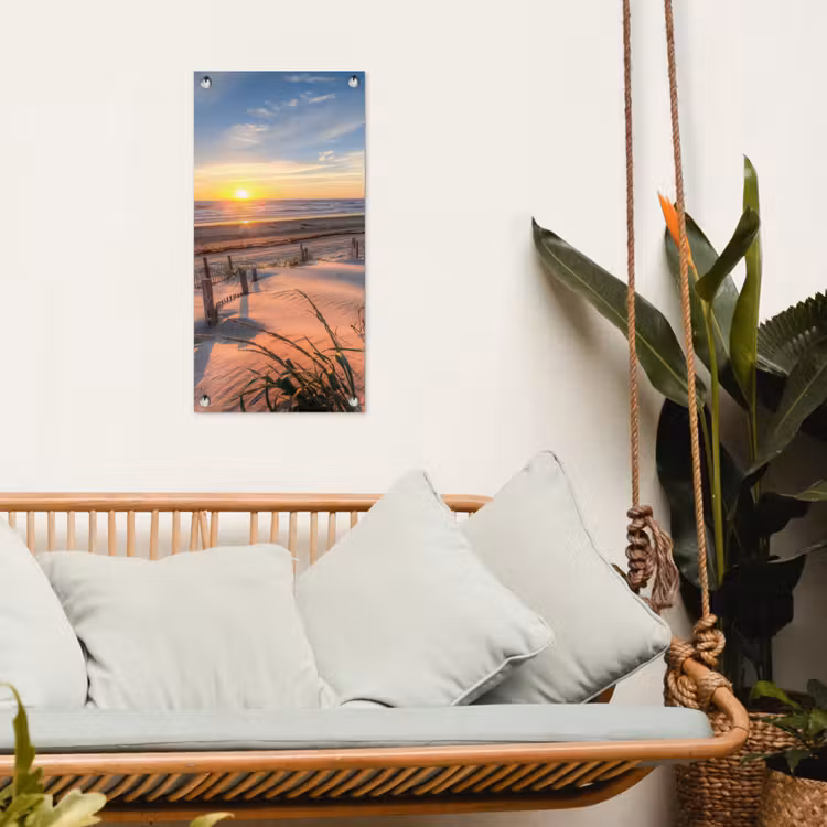 Tuinposter - Zandpad bij Zonsondergang — 5