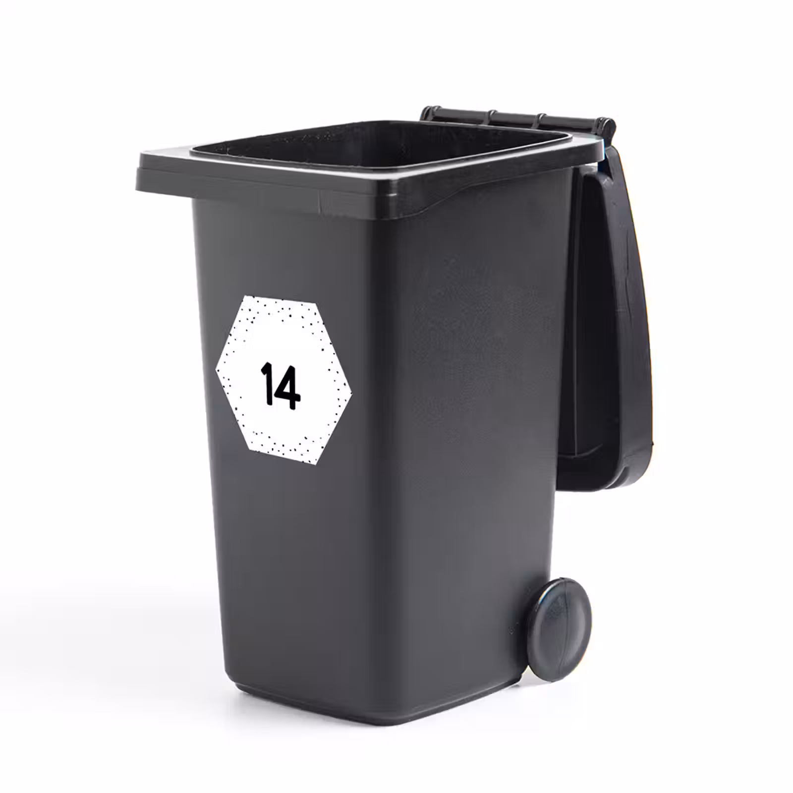 Container sticker huisnummer hexagon — 1