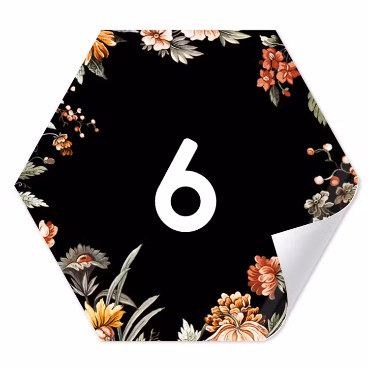 Container sticker huisnummer hexagon — 3