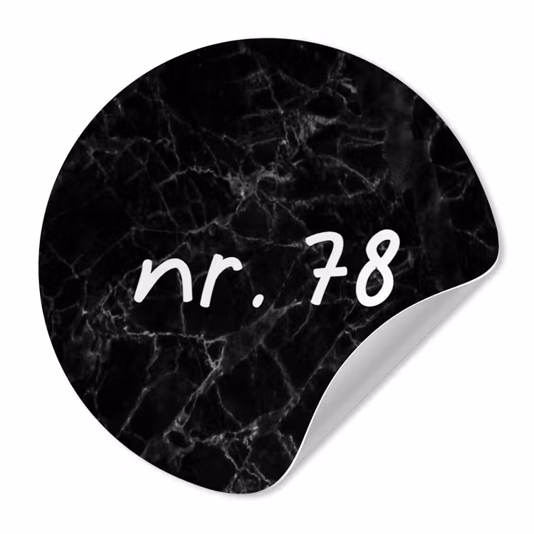 Container sticker huisnummer rond — 3