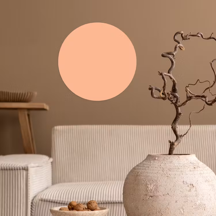 Behangcirkel - Abrikoos - Roze - Pastel - Effen - Kleur — 2