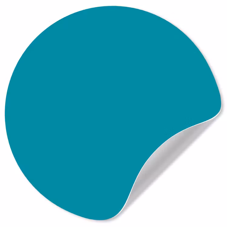 Behangcirkel - Blauw - Effen kleur — 1