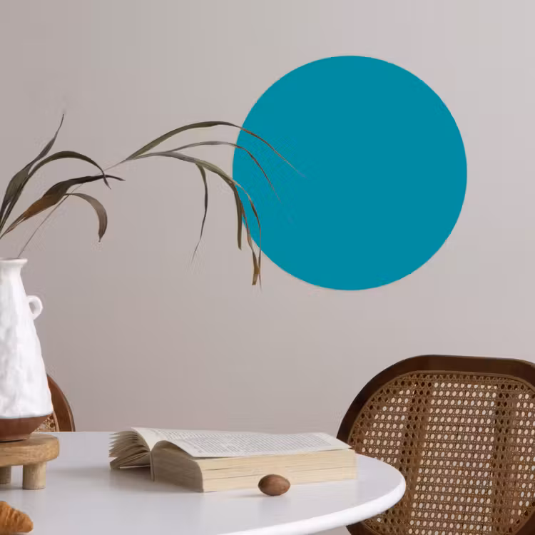 Behangcirkel - Blauw - Effen kleur — 4