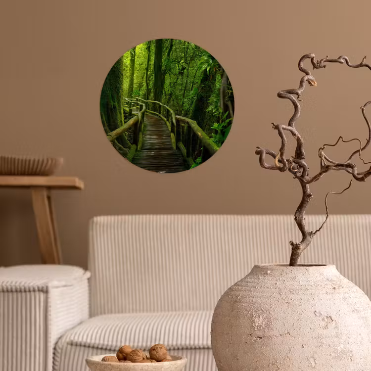 Behangcirkel - Jungle - Brug - Mos - Natuur - Tropisch — 2