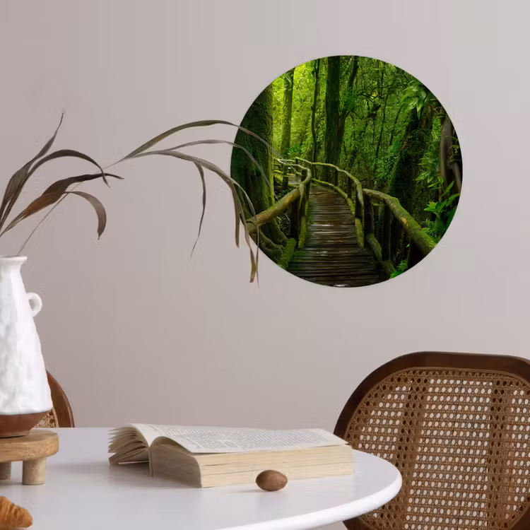 Behangcirkel - Jungle - Brug - Mos - Natuur - Tropisch — 4