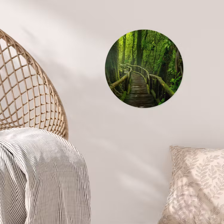 Behangcirkel - Jungle - Brug - Mos - Natuur - Tropisch — 5