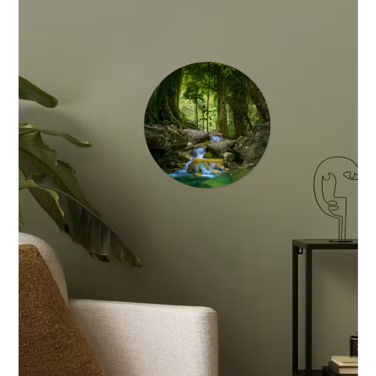 Behangcirkel - Jungle - Stenen - Water - Natuur - Planten — 3