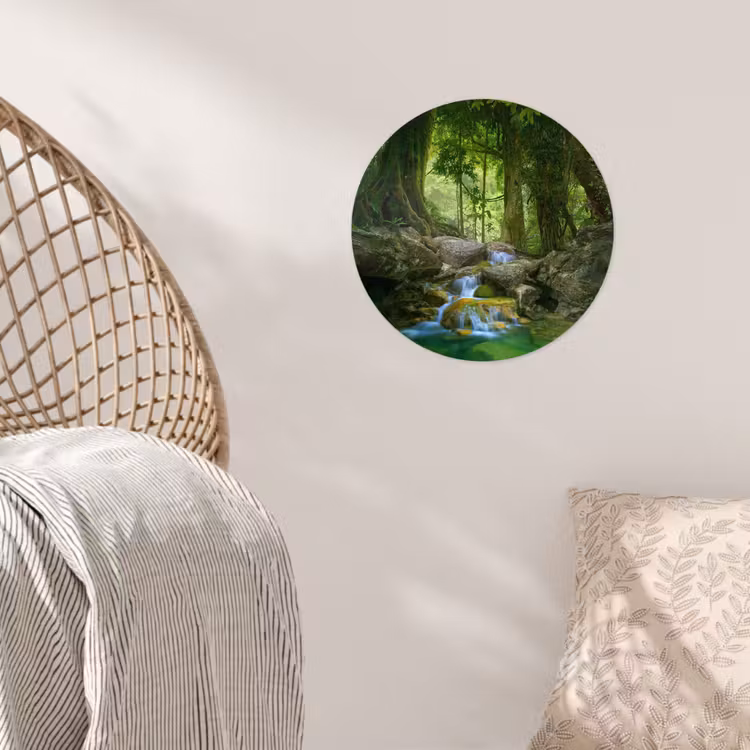 Behangcirkel - Jungle - Stenen - Water - Natuur - Planten — 5