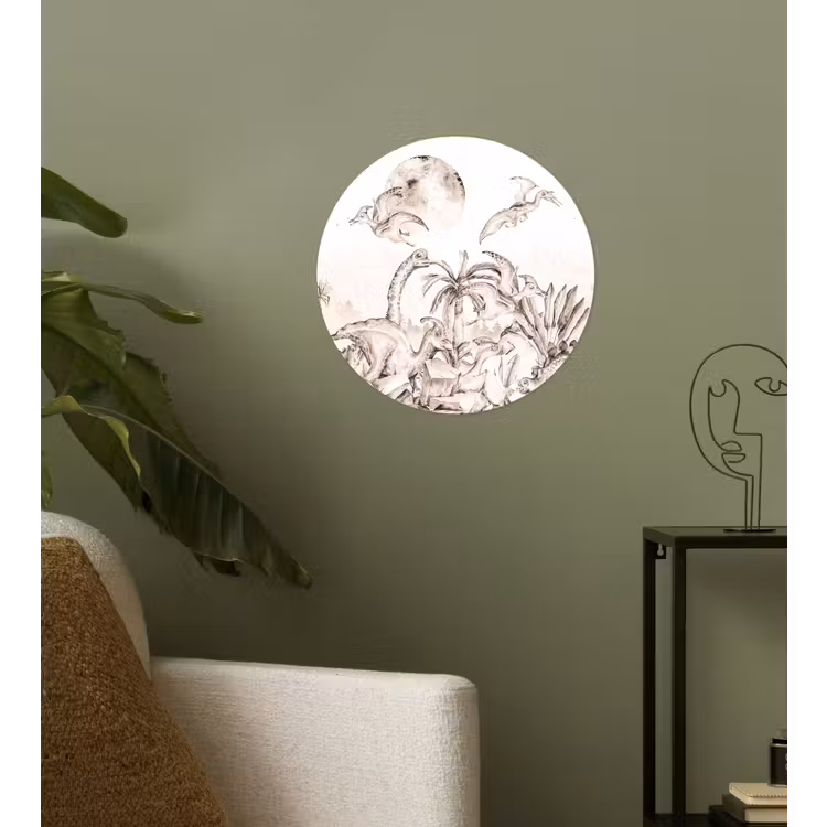 Behangcirkel - Dino - Kinderen - Jungle - Planten - Kids — 3
