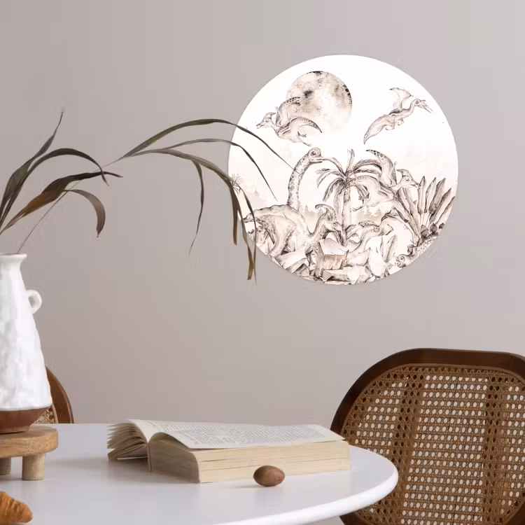 Behangcirkel - Dino - Kinderen - Jungle - Planten - Kids — 4