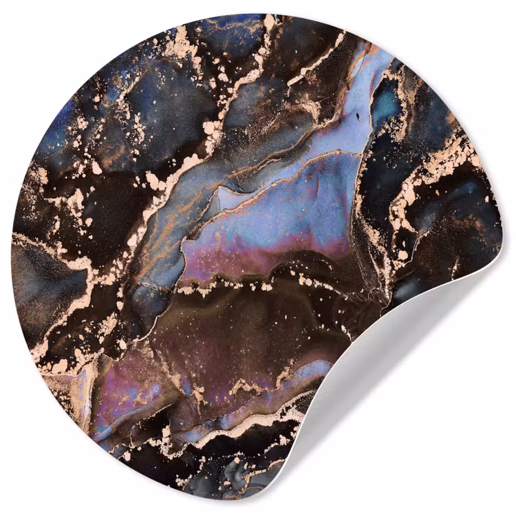 Behangcirkel - Marmer - Goud - Rosé — 1