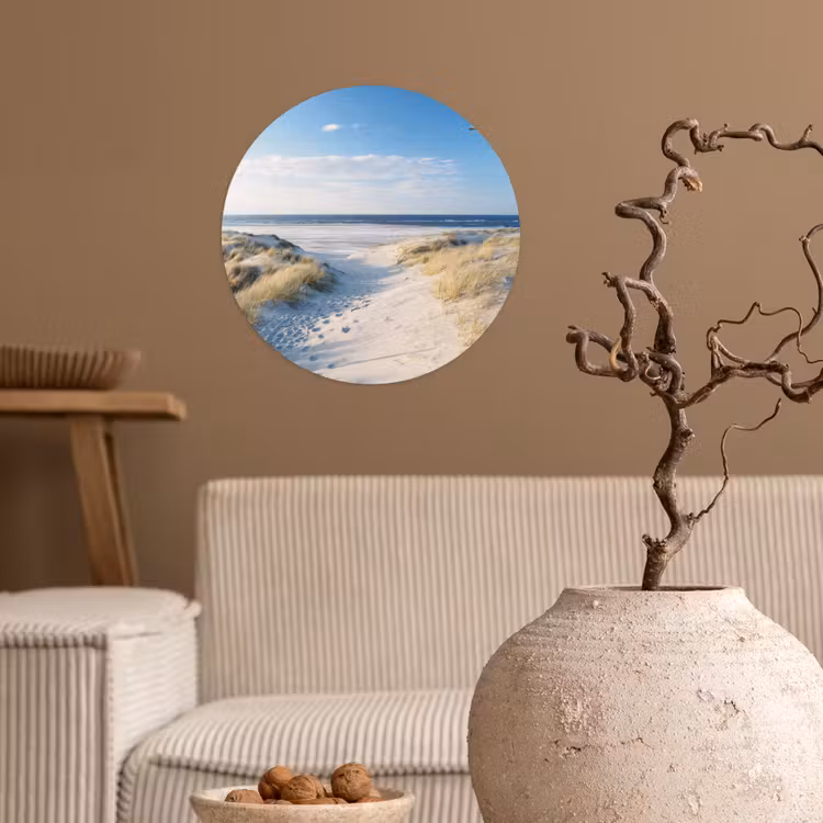 Behangcirkel - Duin - Meeuw - Strand - Zee - Zon — 2
