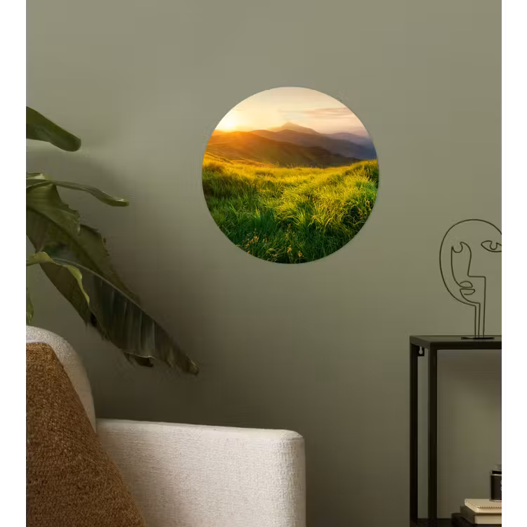 Behangcirkel - Gras - Heuvels - Zon - Natuur - Landschap — 3