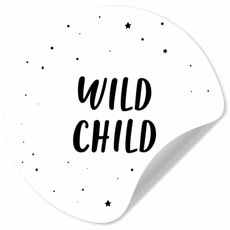 Behangcirkel - Quotes - Wild child - Baby - Kinderen - Tekst — 1