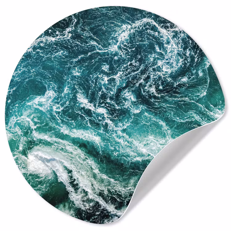 Behangcirkel - Oceaan - Water - Zee - Luxe - Groen - Turquoise — 1